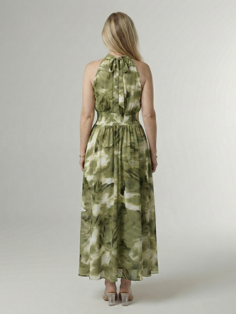 Nerelia Sylin™ Abito Midi con Collo All'Americana