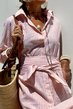 Sophia Nerelia – Abito Camicia a Righe Elegante | Stile Estivo Chic