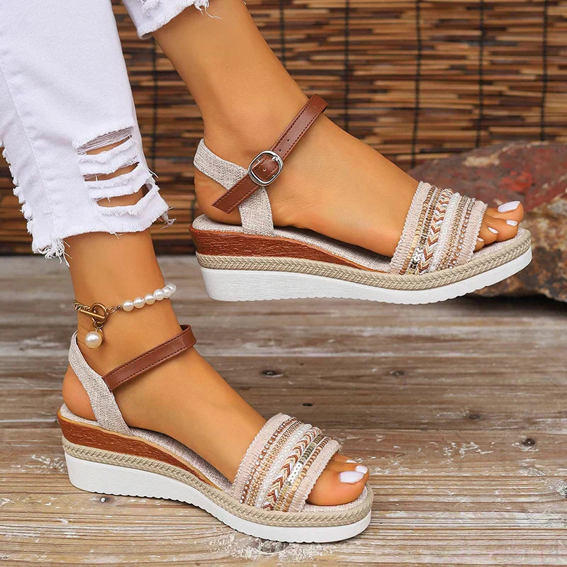 Nerelia Judith - Sandali Boho con Zeppa