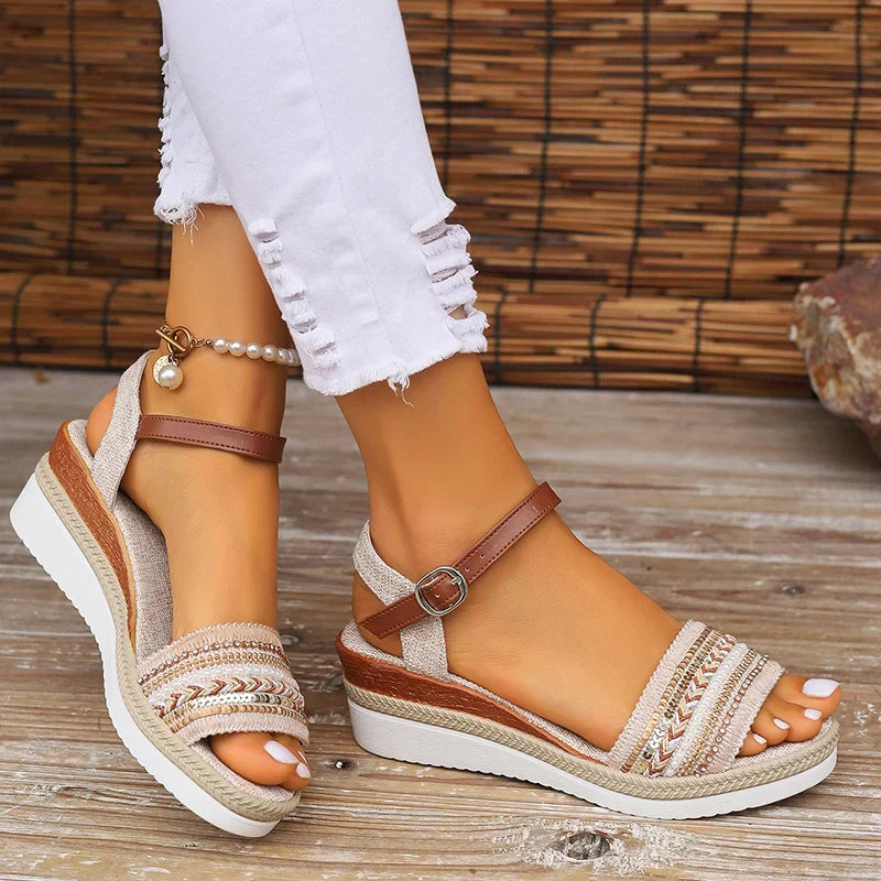 Nerelia Judith - Sandali Boho con Zeppa