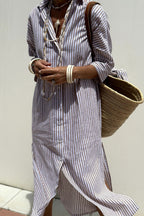 Sophia Nerelia – Abito Camicia a Righe Elegante | Stile Estivo Chic