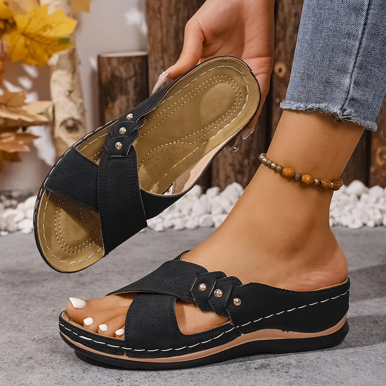Nerelia Josien - Sandali Wedge Ergonomici