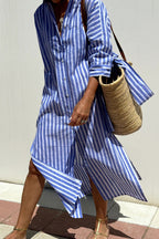 Sophia Nerelia – Abito Camicia a Righe Elegante | Stile Estivo Chic