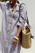 Sophia Nerelia – Abito Camicia a Righe Elegante | Stile Estivo Chic