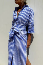 Sophia Nerelia – Abito Camicia a Righe Elegante | Stile Estivo Chic