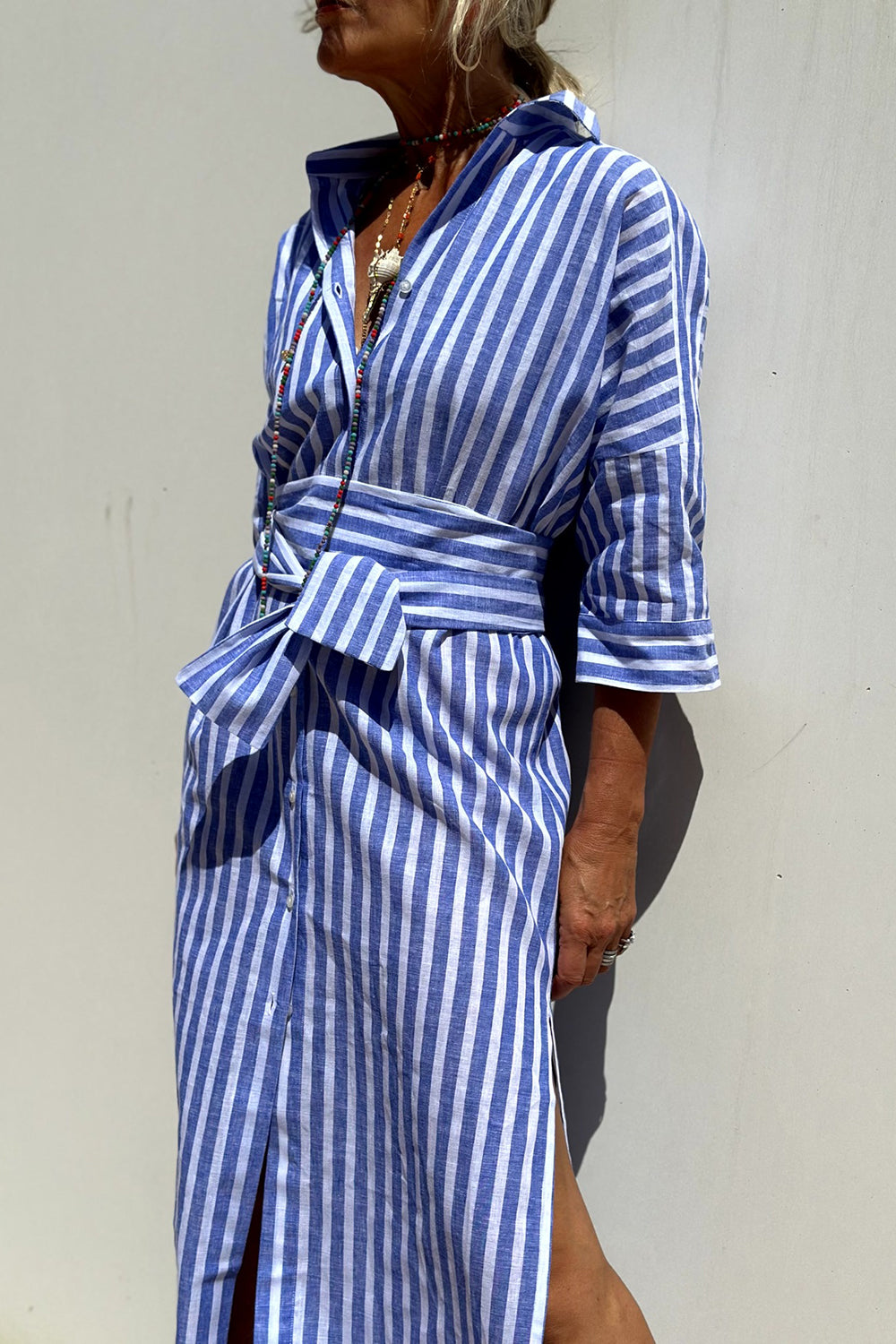 Sophia Nerelia – Abito Camicia a Righe Elegante | Stile Estivo Chic