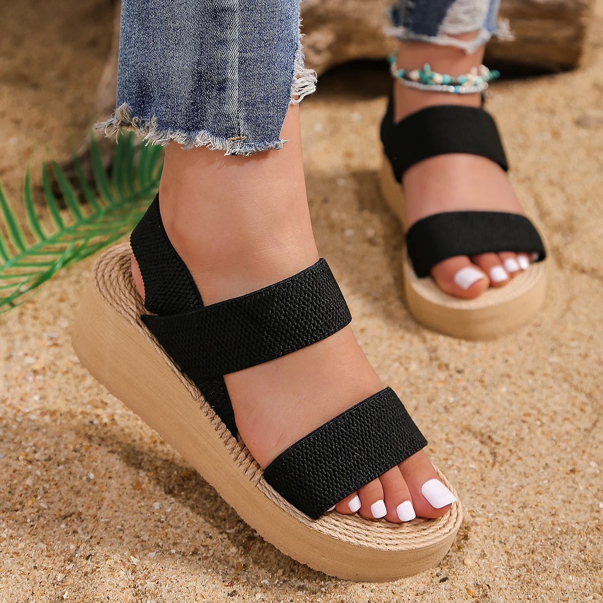 Valentina Nerelia – Sandali da Spiaggia con Plateau | Stile Estivo Boho Chic